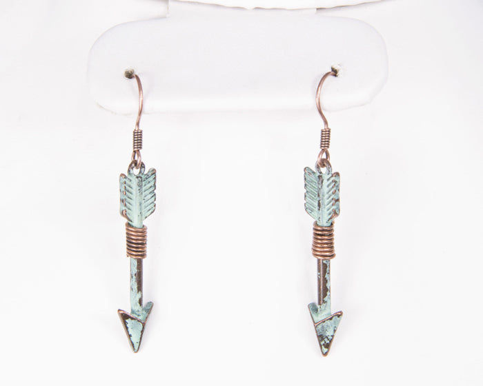 Arrow Earrings - Patina