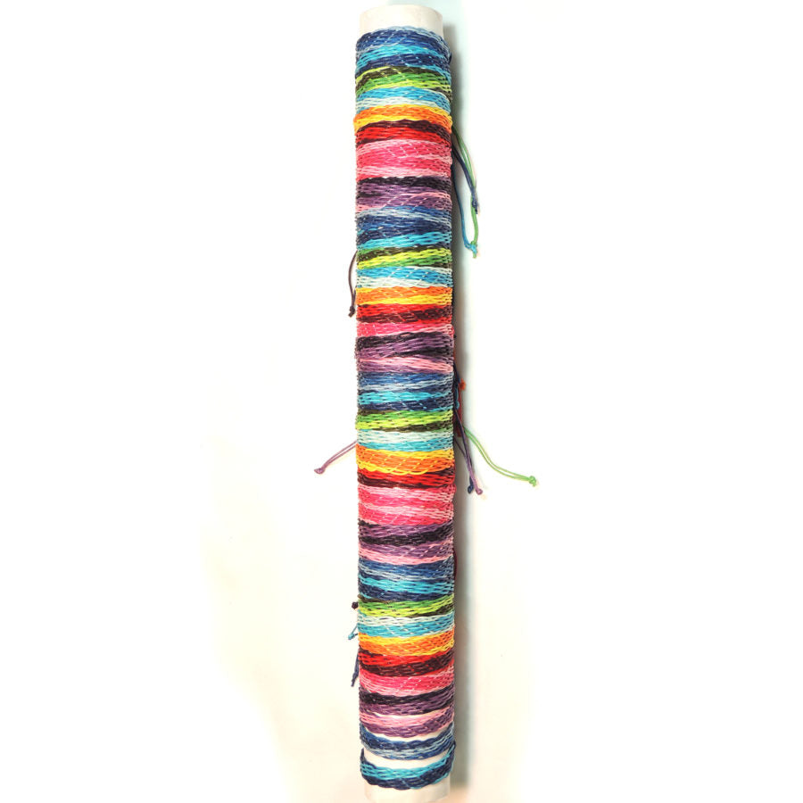 Cord Wide Woven Multicolor Adjustable Bracelet