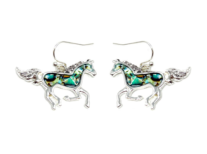 Abalone Horse Earring