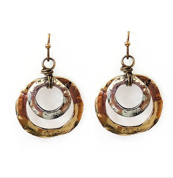 Double Circle - Gold & Silver - Earrings