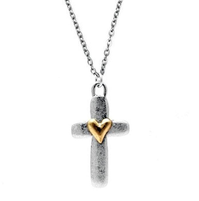 Cross w/ Heart Necklace