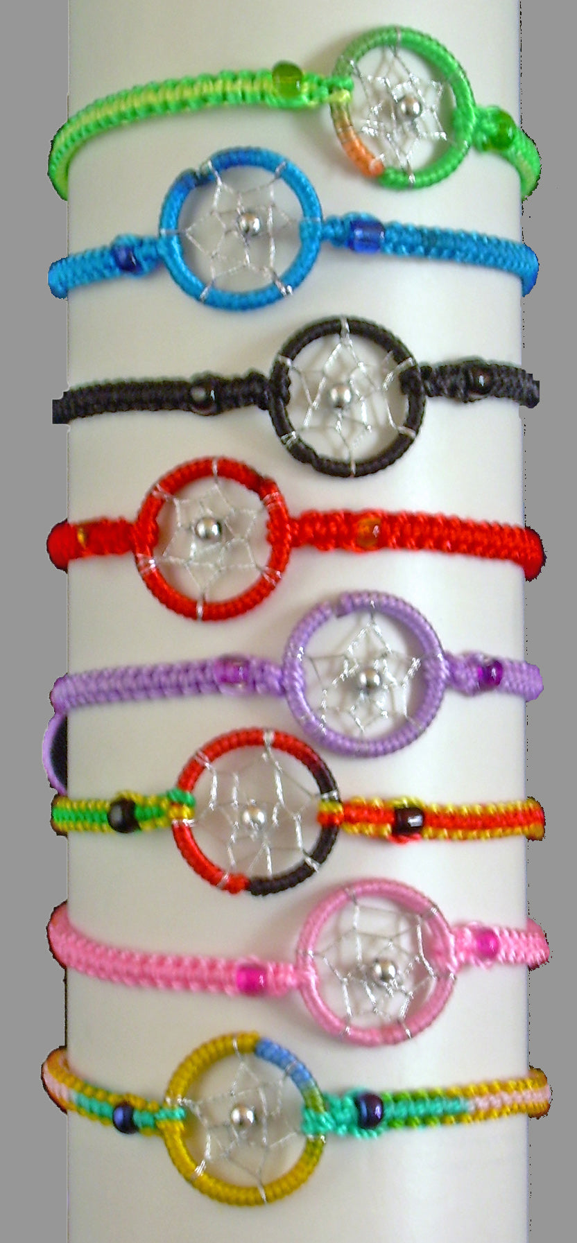 Nylon Woven Colorful Dreamcatcher Tie On Braclet