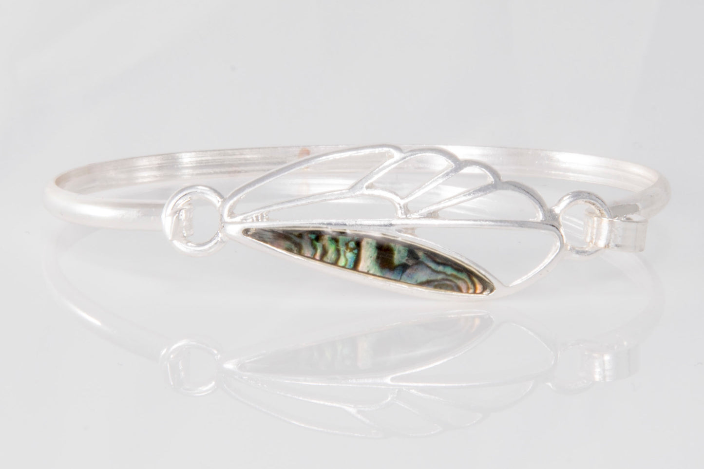 Silver Wing w/ Abalone Cuff/Hook Bracelet