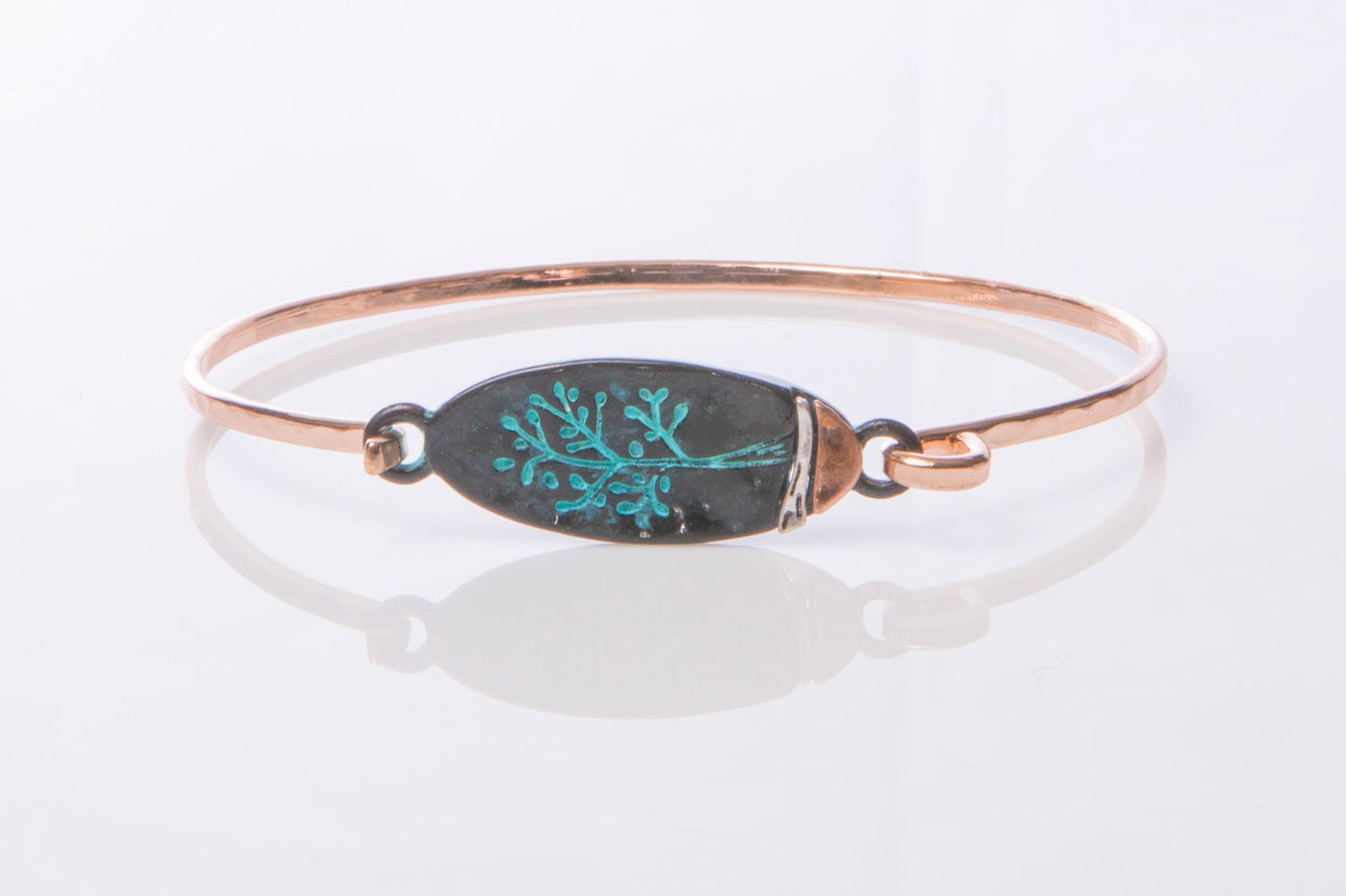 Patina Oval Tree Of Life Cuff Bracelet