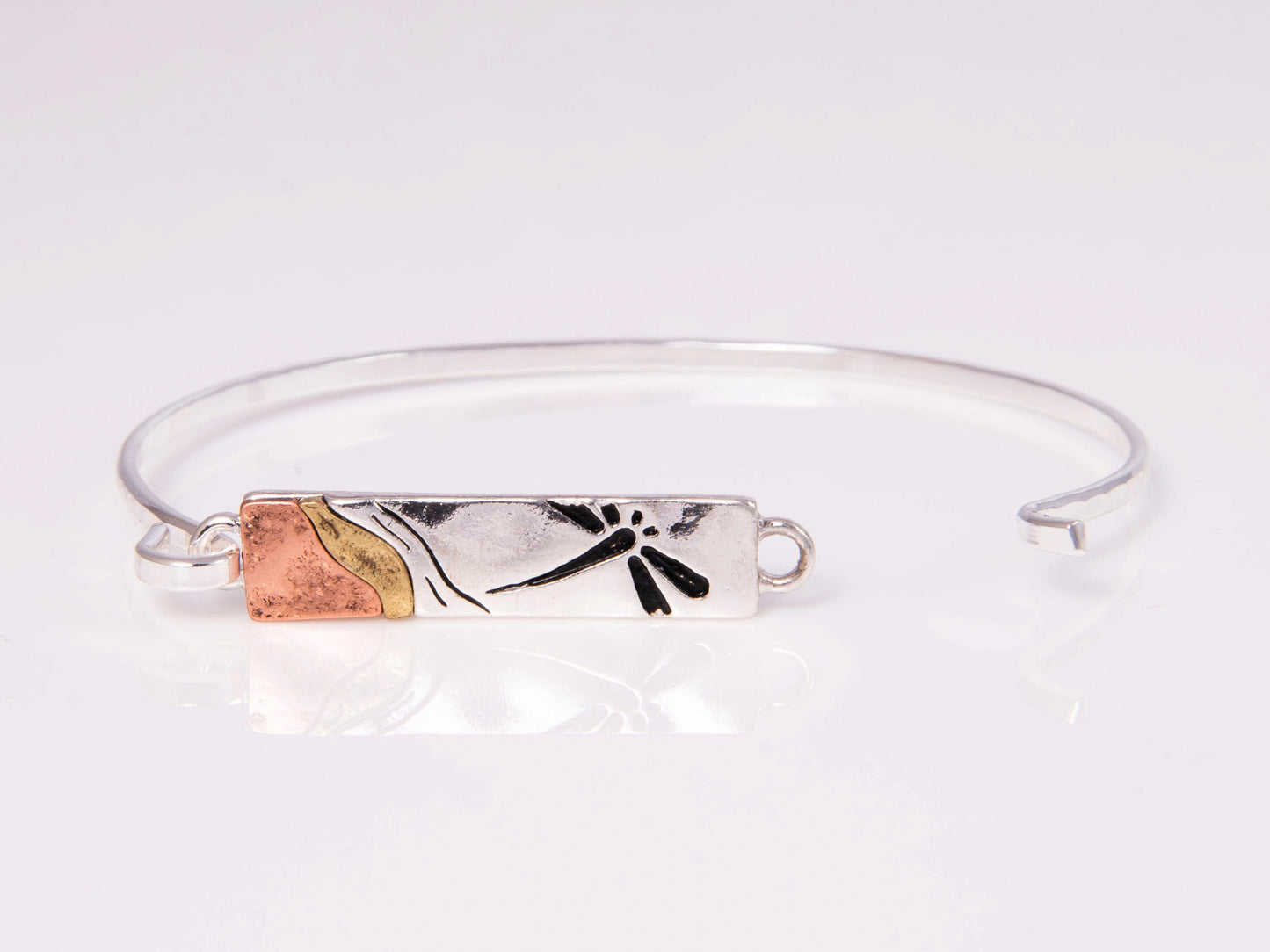 Silver Dragonfly Cuff Bracelet