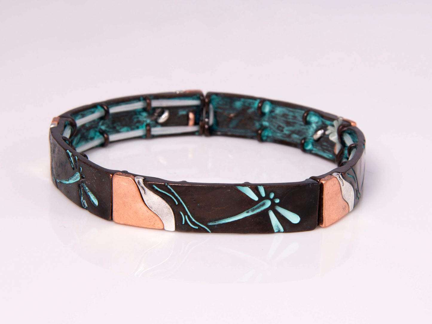 Patina Dragonfly Stretch Bracelet