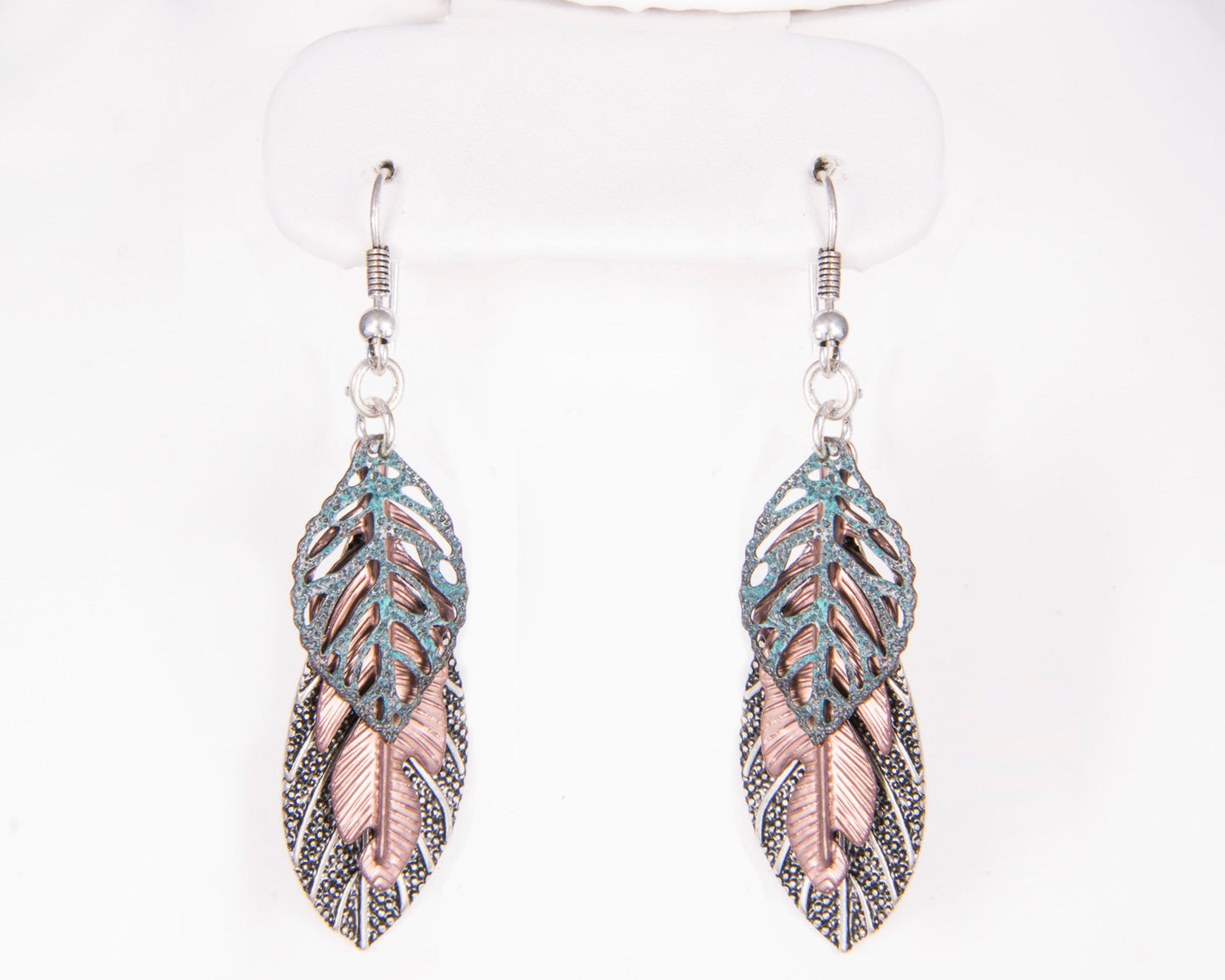 Layered Leaves Earrings - Multipatina