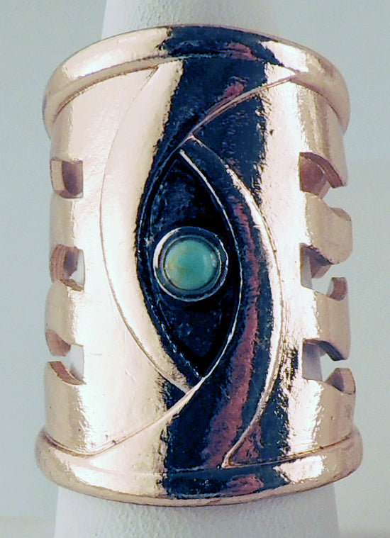 Gold Eye Adjustable Metal Ring