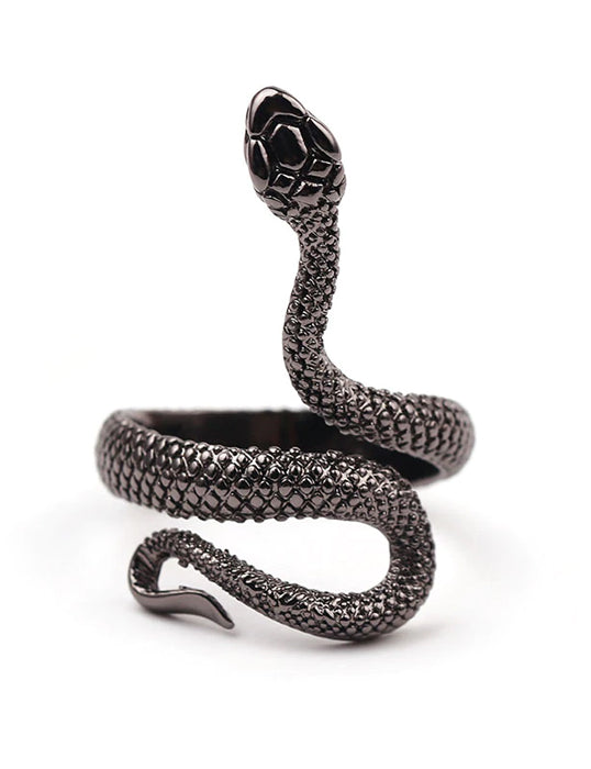 Black Snake - Short Tail Adjustable Metal Ring