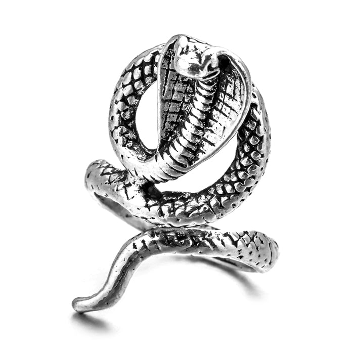 Silver Cobra Adjustable Metal Ring