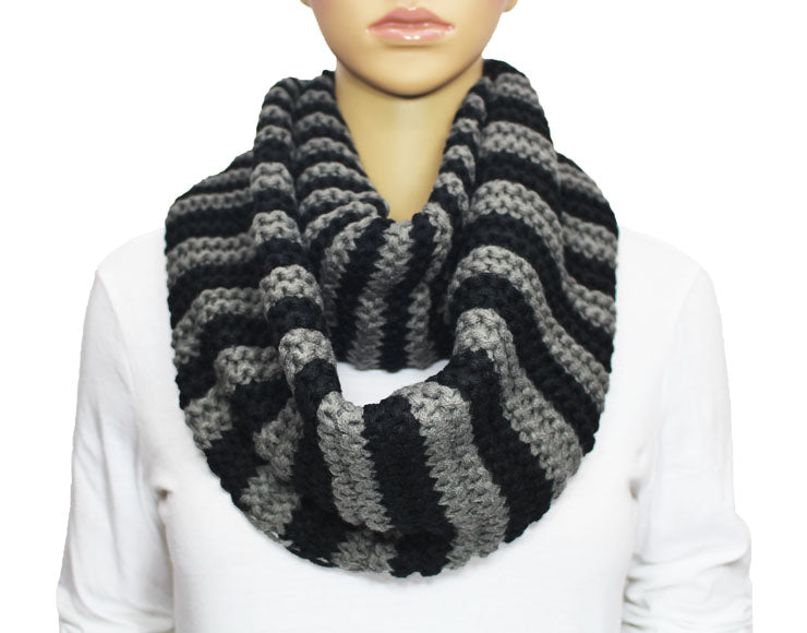 Striped Infinity Scarf