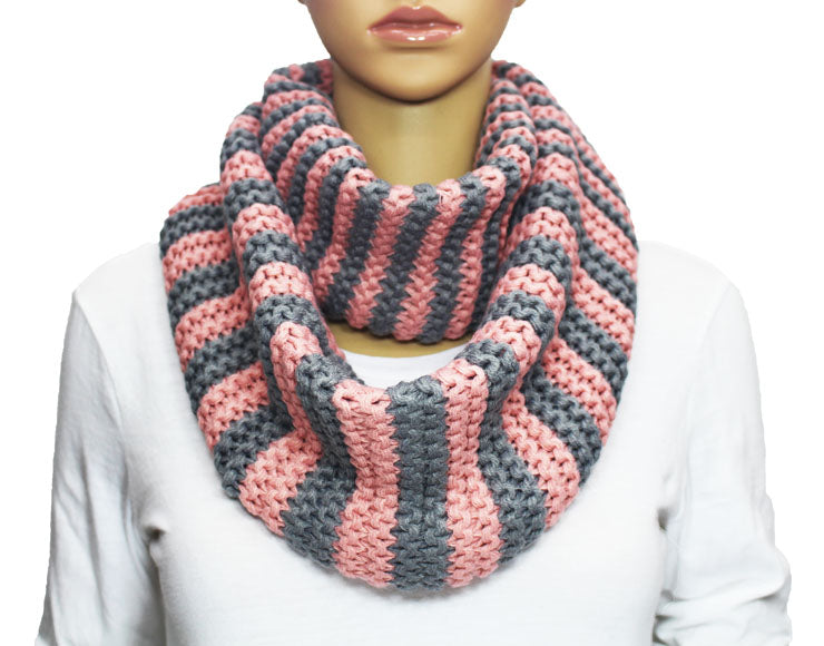 Striped Infinity Scarf