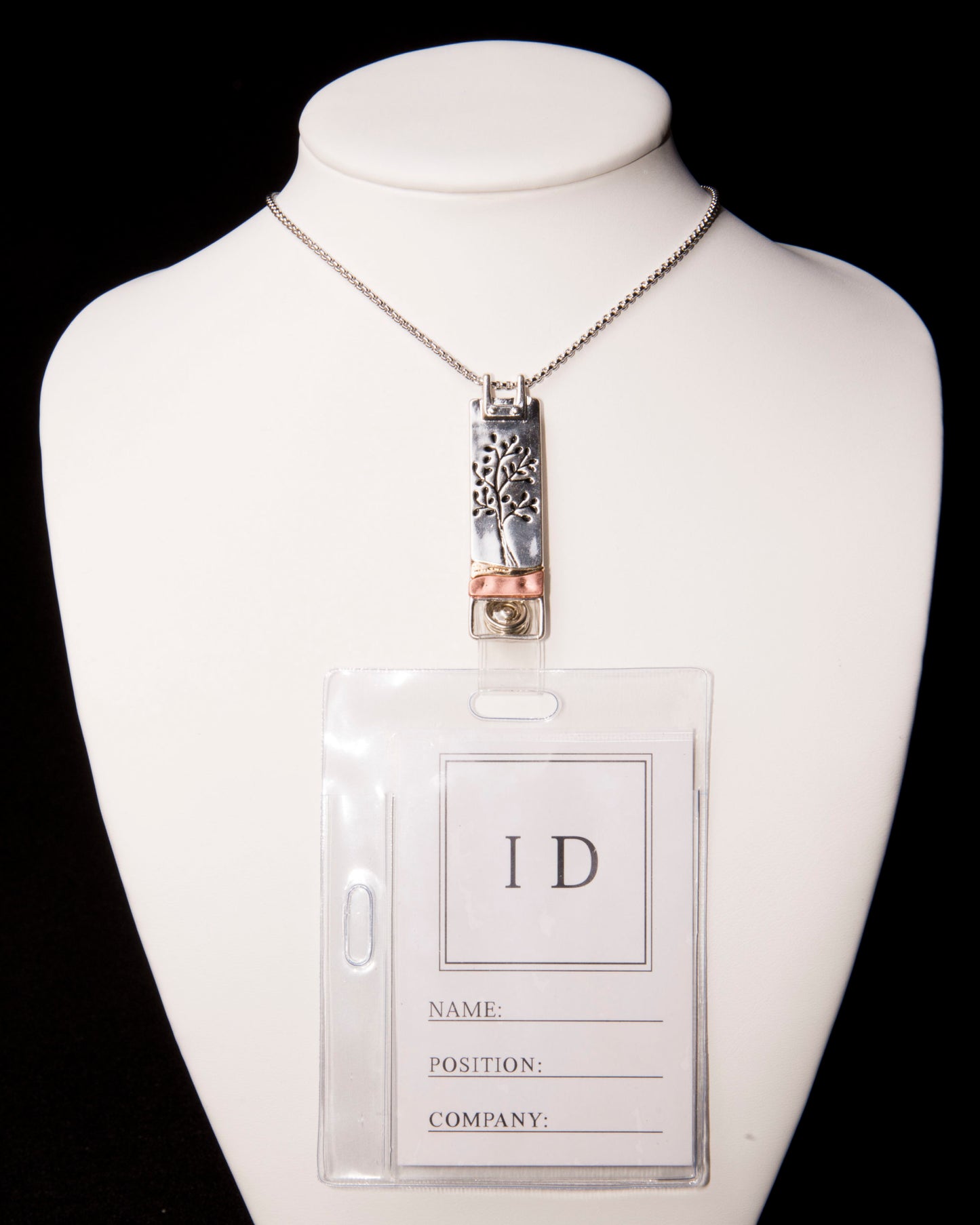 Metal Tree Design ID Holder