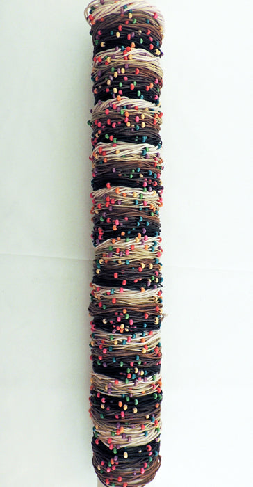 Many Cords w/ Colorful Beads Adjustable Slider Bracelet