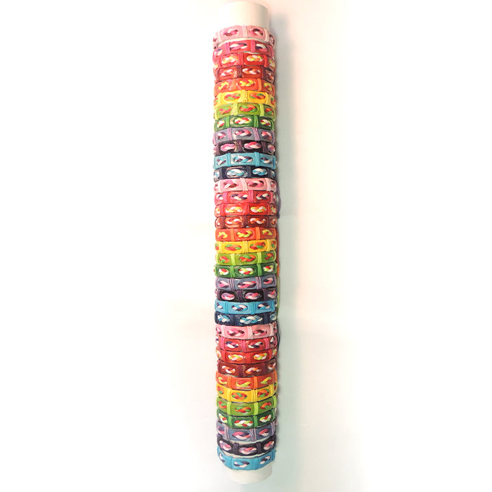 Wide Flat Leather Cord Colorful Adjustable Slider Bracelets