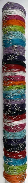 Many Strands w/ Silver Bead Adjustable Slider Bracelet
