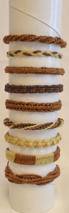 Woven Cord Natural Colors Adjustable Slider Bracelet