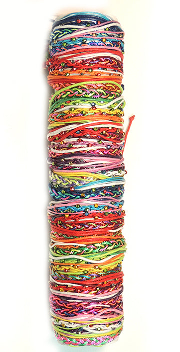 Woven Many Strands Beads/Sequins Bracelet