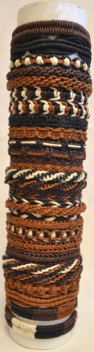 Woven Cord Natural Colors Adjustable Slider Bracelet