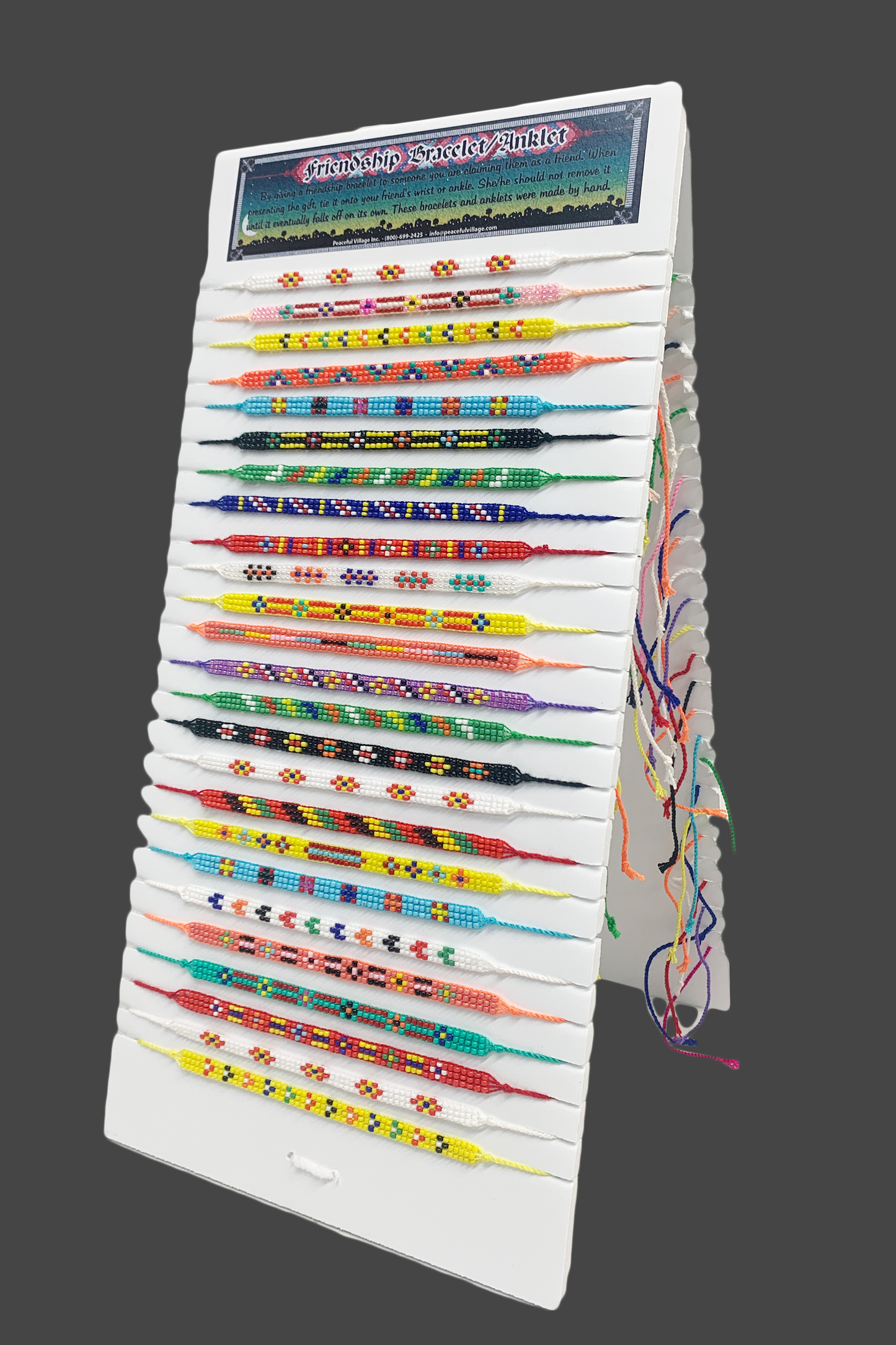 Cloth Many Bead Colorful Spirit Tie On Bracelet Package