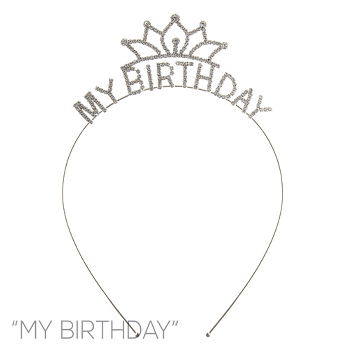 Crystal "My Birthday" Head Band