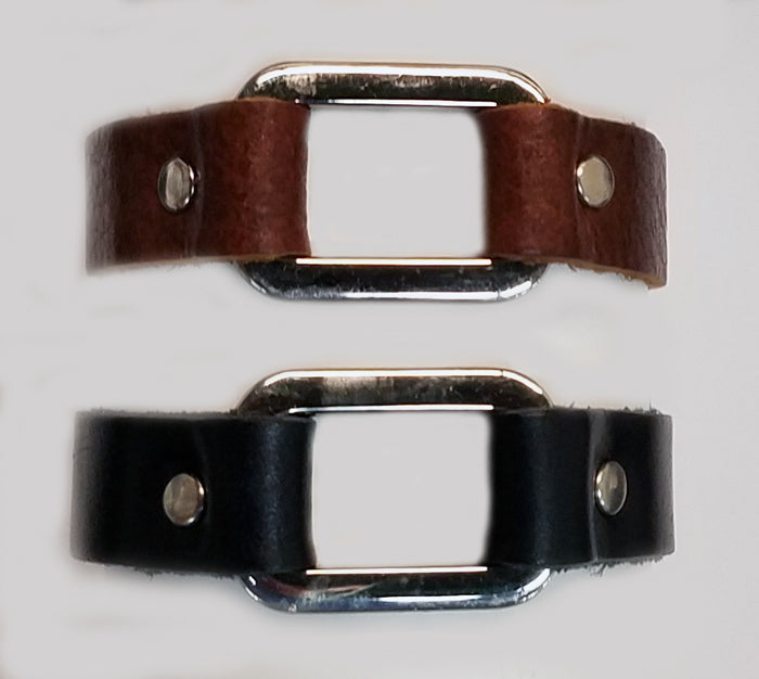Metal Rectangle Leather Bracelet