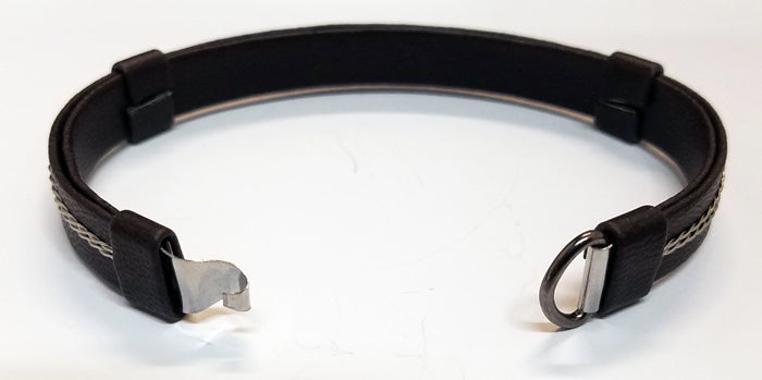 Metal Design Strips Leather Bracelet