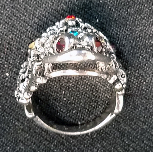 Frog w/ Crystals Ring