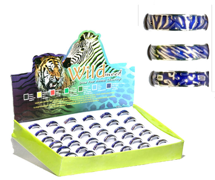 Animal Print Design Mood Rings