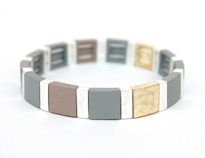 Colored Squares Stretch Bracelet