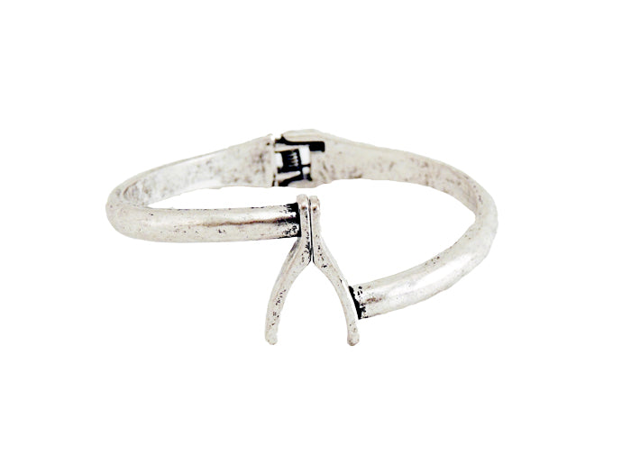Silver Wishboone Hinge Bracelet