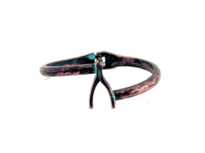 Patina Wishboone Hinge Bracelet