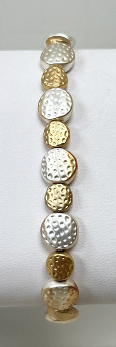 Textured Circles Stretch Bracelet