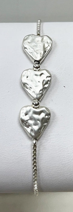 Textured Hearts Bracelet