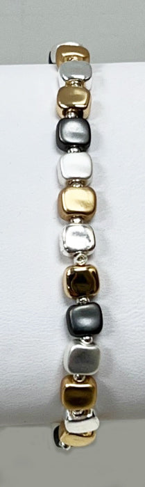 Multicolor Mini Cubes Stretch Bracelet