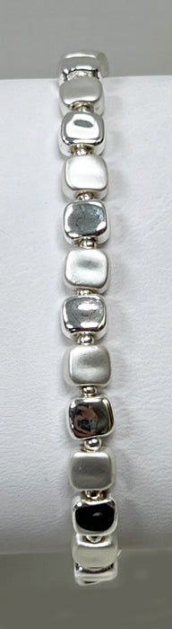 Silver Mini Cusbes Stretch Bracelet