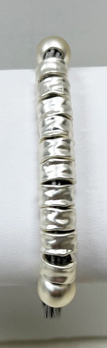 Cords w/ Silver Metal Rings Bracelet