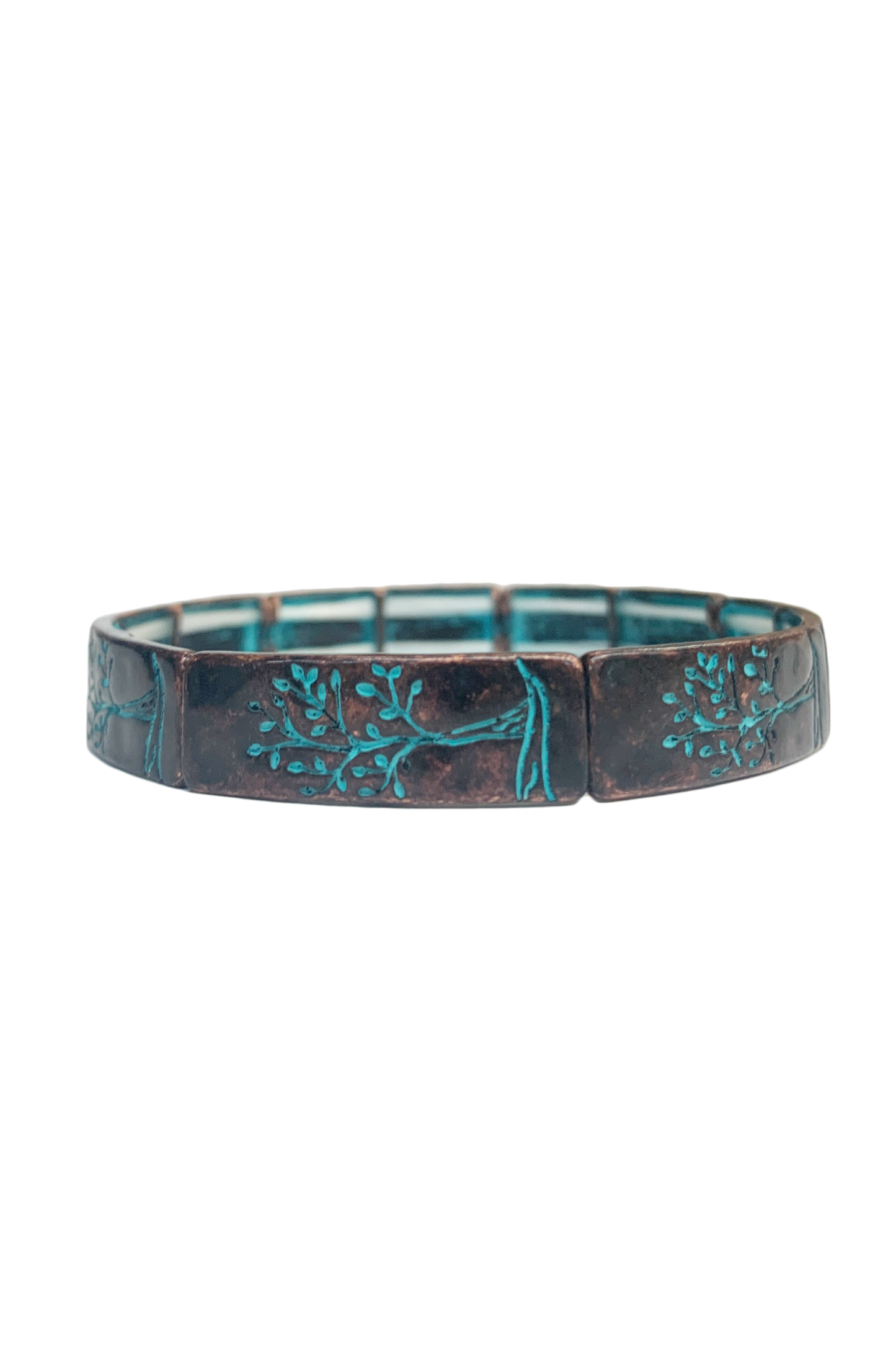 Patina Tree Of Life Stretch Bracelet