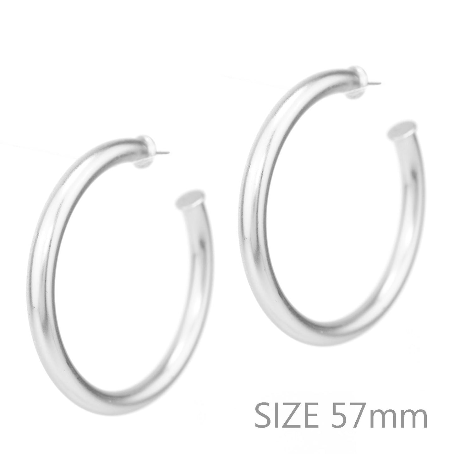 Thick Open Hoop - Post Earrings