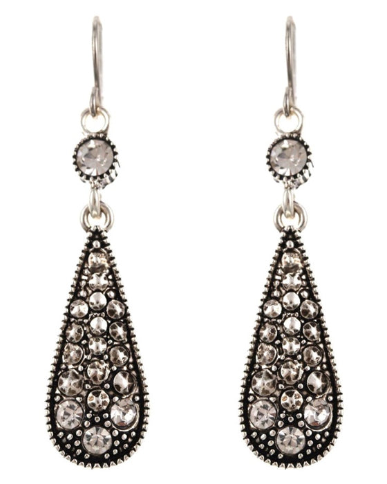Teardrop w/ Crystals Earrings