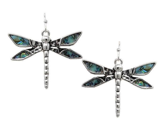 Dragonfly Abalone Earrings