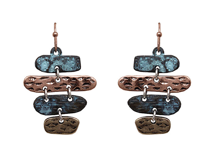 Four Stacked Ovals Earrings