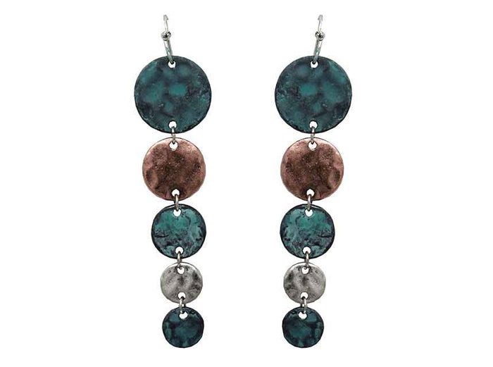 Five Stacked Circles Earrings