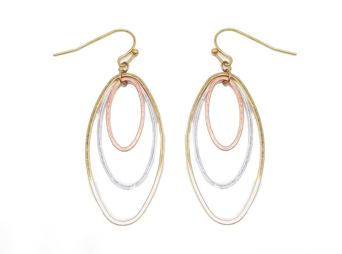 Triple Oval Earrings - Multicolor