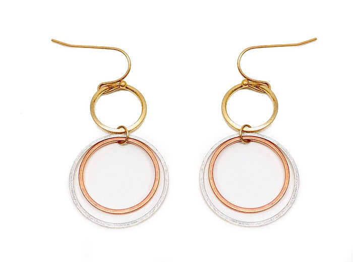 Stacked Circles Earrings - Multicolor