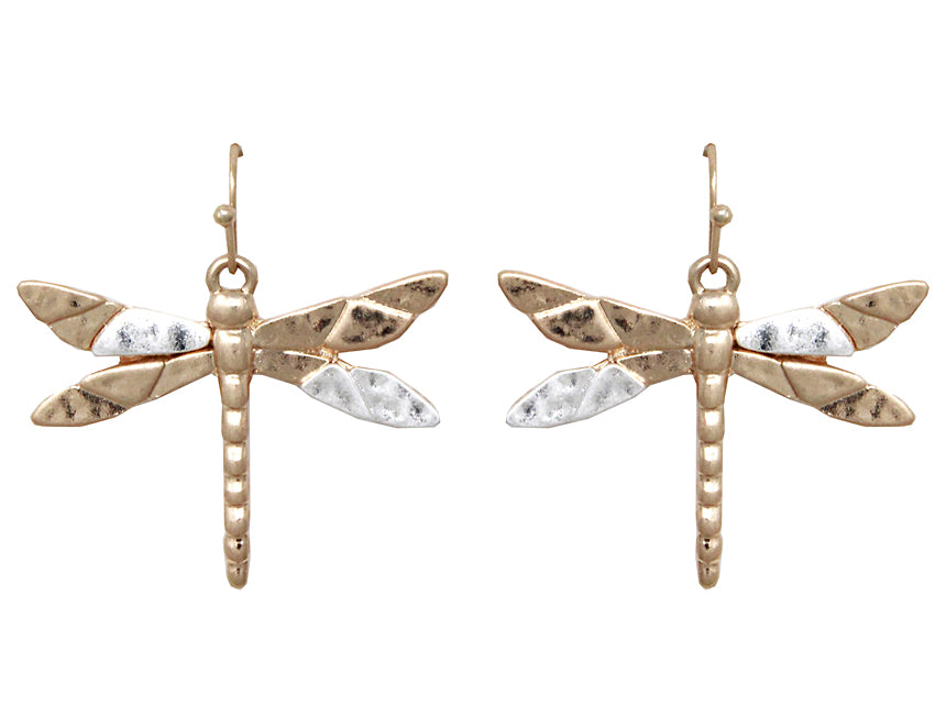 Dragonfly Earrings - Gold