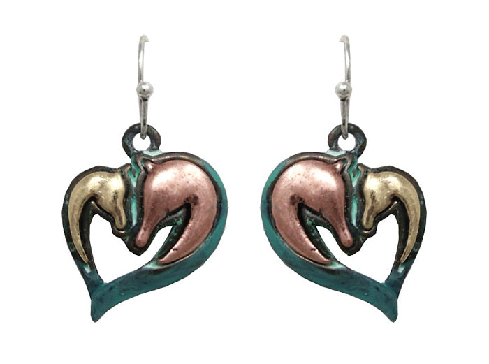 Horses in Heart Earrings - Multipatina