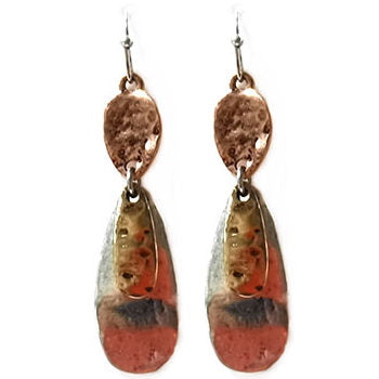 Hanging Teardrops Earrings - Multicolor