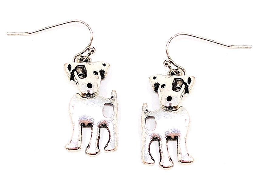 Dog - Silver Movable Parts Earrings