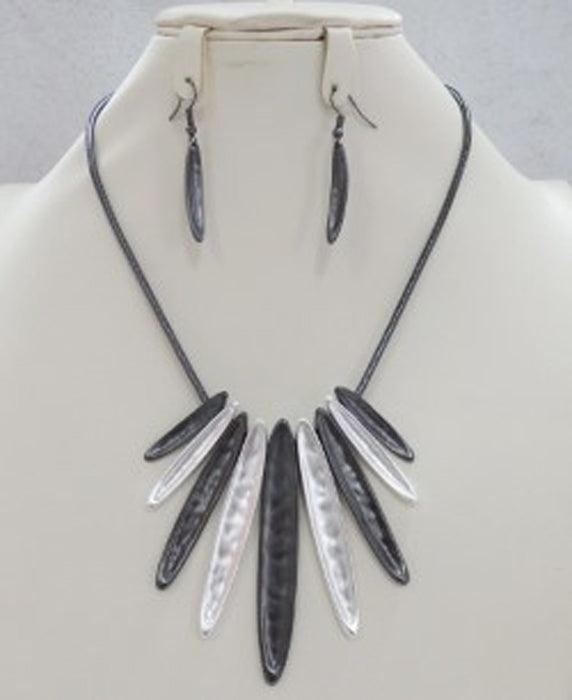 Five Fingers - Hematite/Silver - N/E Set